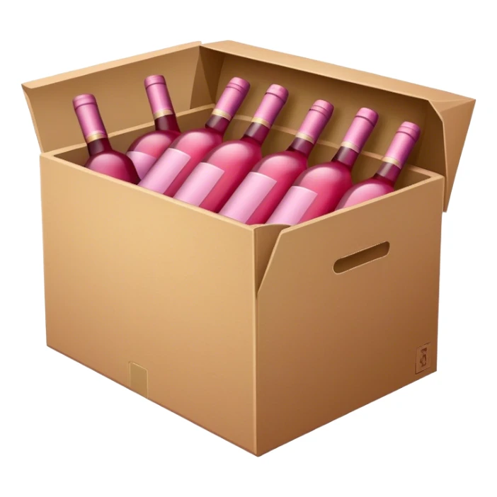 vino en carton rosado dulce faisan sticker