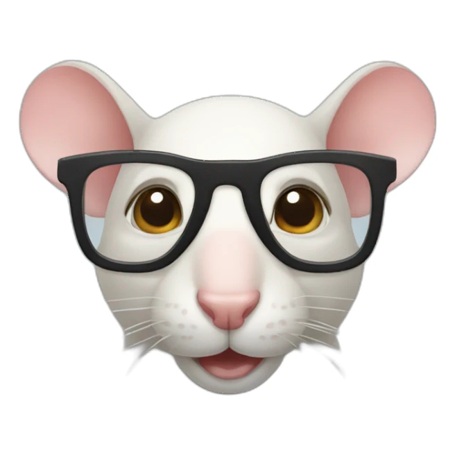 mouse-face-glases sticker