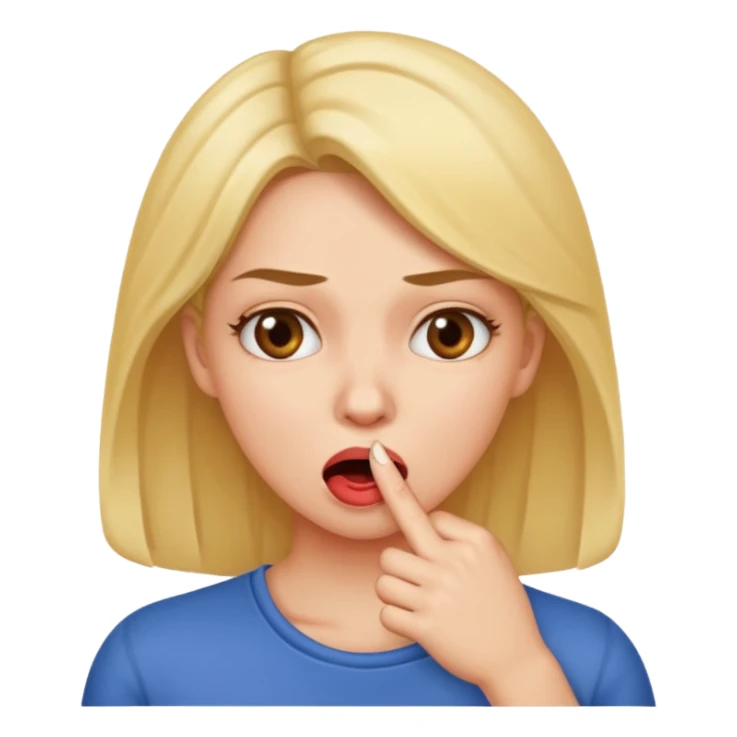 Una mujer mordiendose el dedo sticker