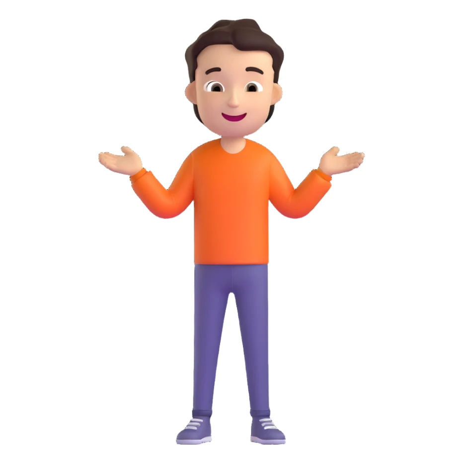 happy young man, cheerful expression sticker