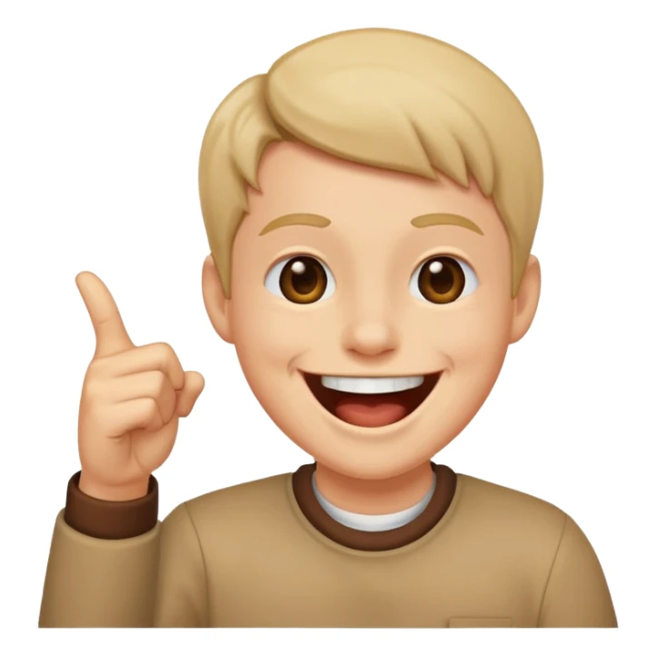 Laughing and pointing sticker