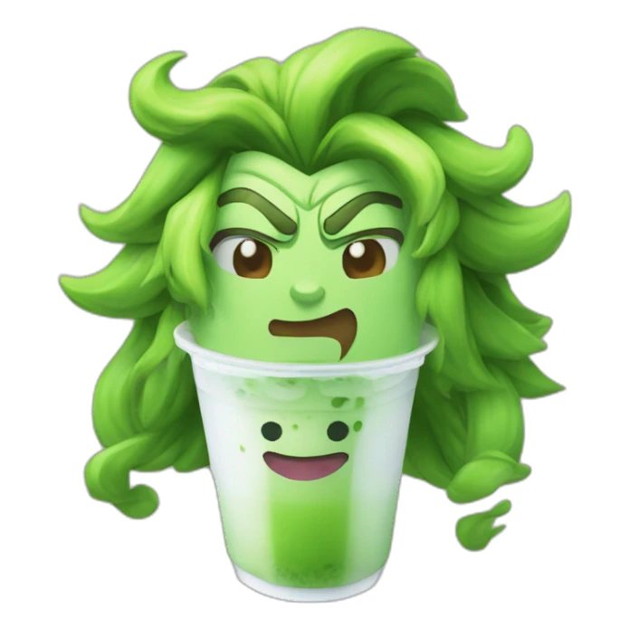 bubble tea broly sticker