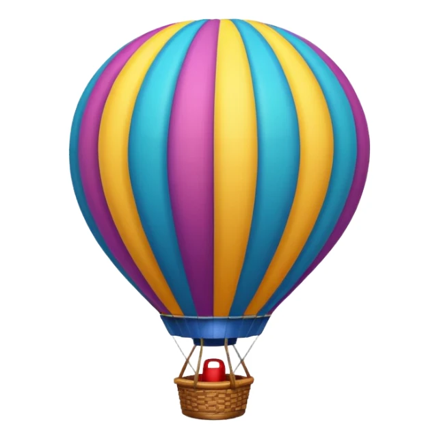 hotair balloon topdown sticker