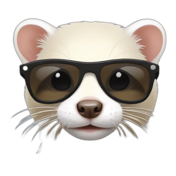 ferret with sunglasses sticker