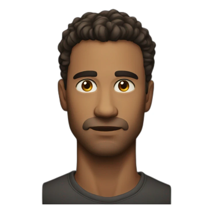 handsome man intense gaze sticker