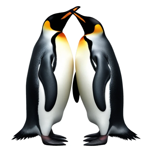 2 penguins kissing sticker