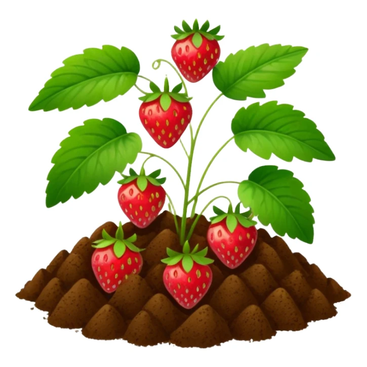 strawberry plant with ground sticker