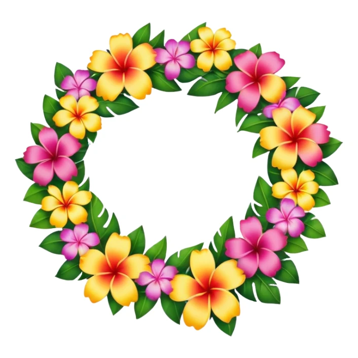 Beautiful Hawaiian flower lei sticker