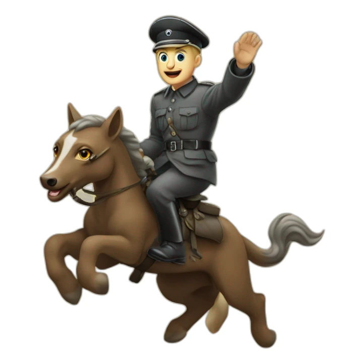 hilter sur son dauphin sticker