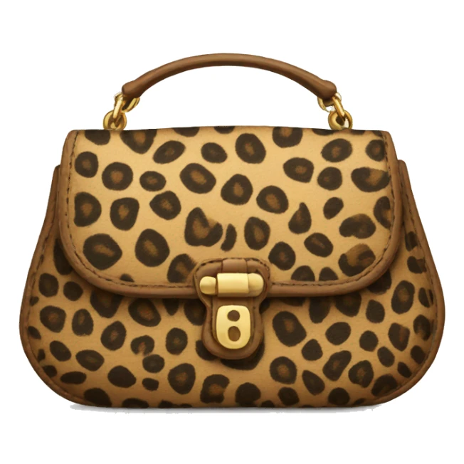 purse with cheetah print  sticker