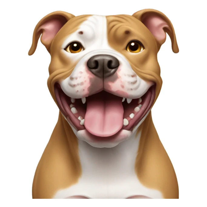 Pitbull dog smiling sticker