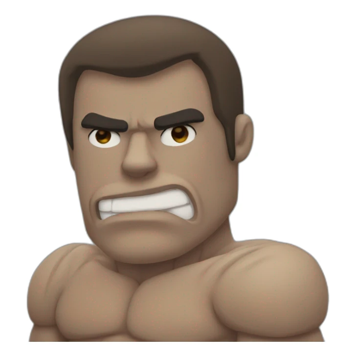Muscle man from regular show sticker