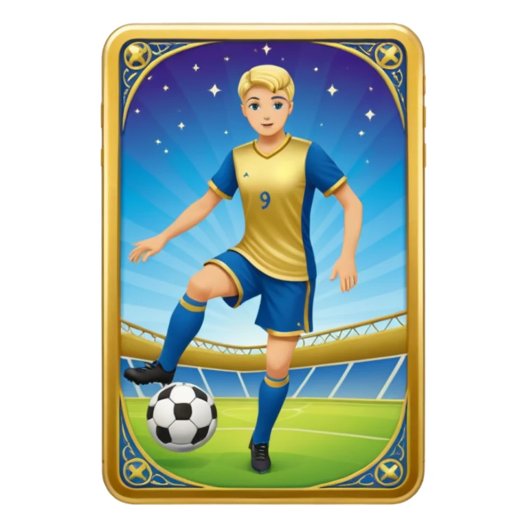 carta dei tarocchi magic che gioca a calcio sticker