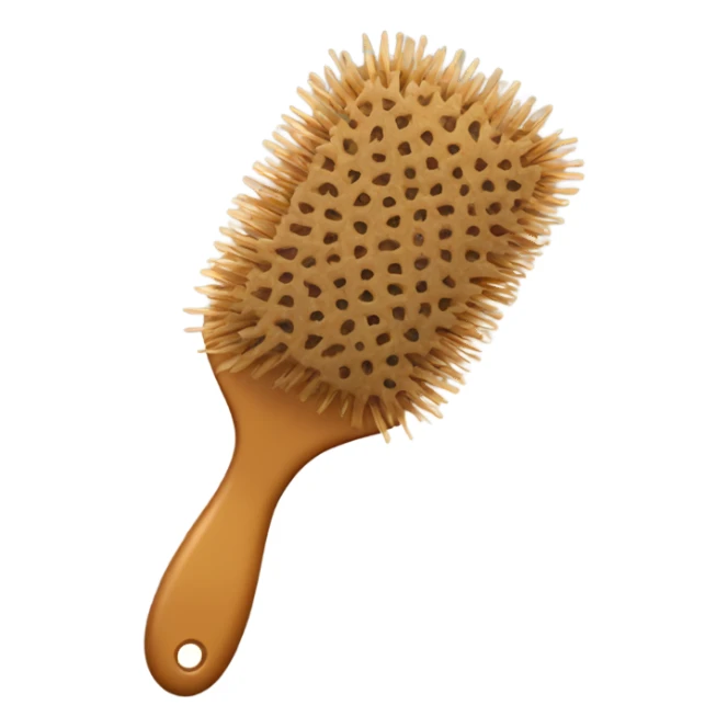 Tan hairbrush sticker