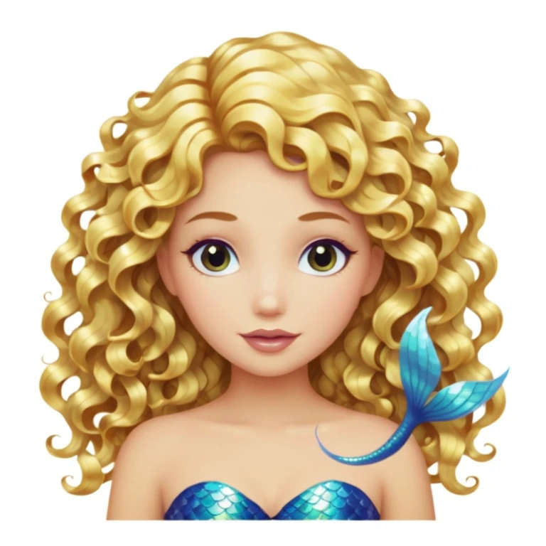 loira cacheada sereia sticker