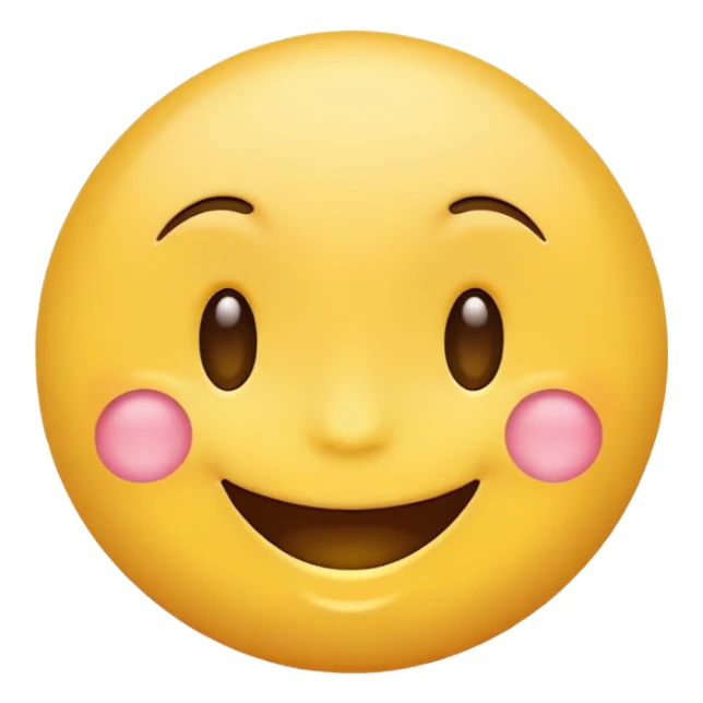 Smile emoji with blush sticker