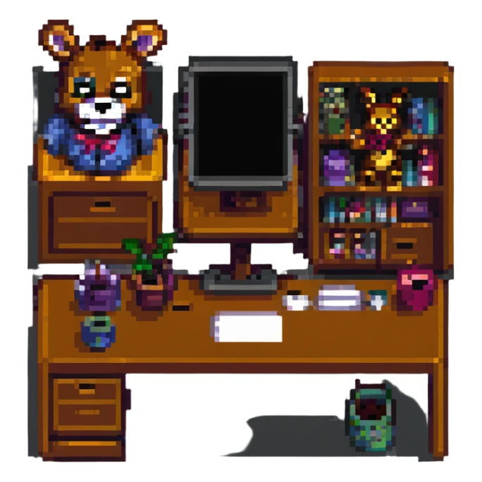 FNAF 1 office pixel art style sticker