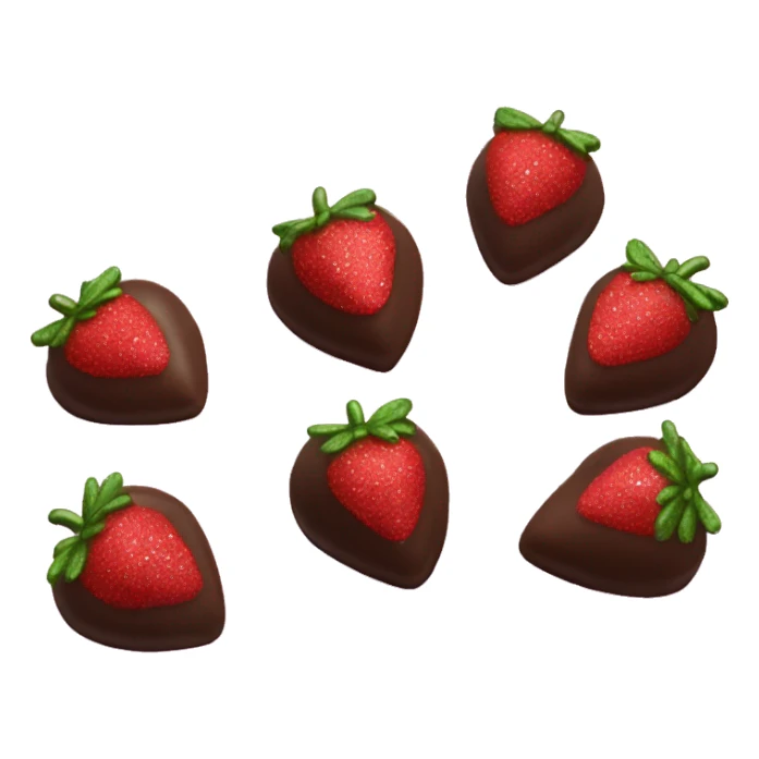 Chocolate covered strawberries with glitter  sticker