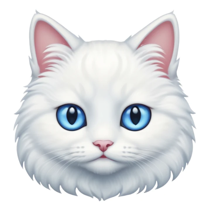 White cat with blue eyes sticker