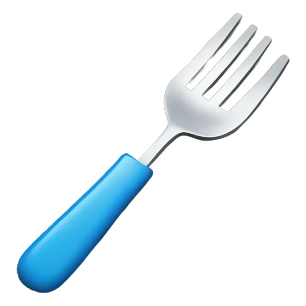 fork on blue carpet sticker