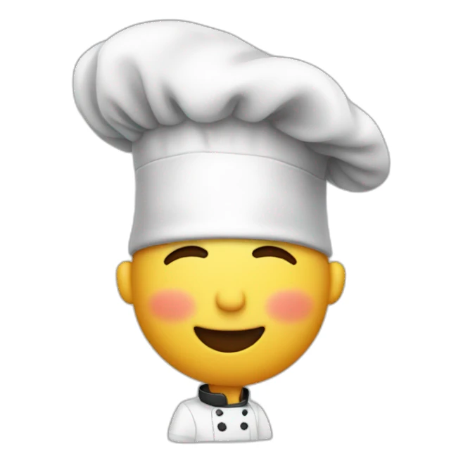 chef puckering up for a kiss sticker