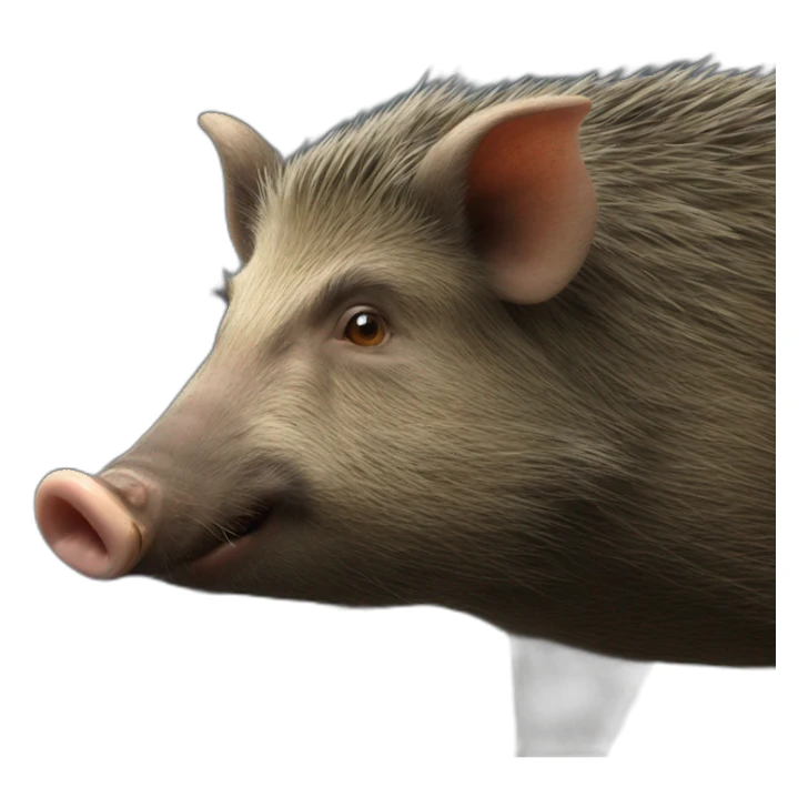 wild boar with tusks sticker