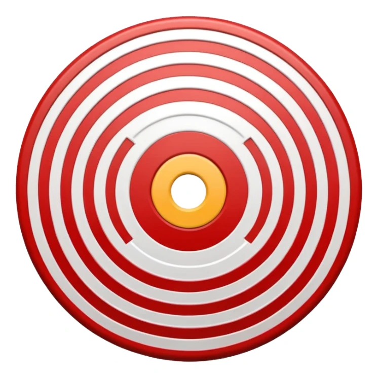 classic red and white bullseye target sticker