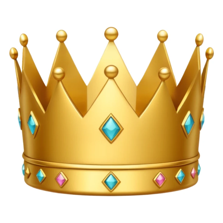 3d cute simple crown sticker