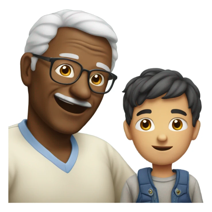 Grandpa with boy sticker