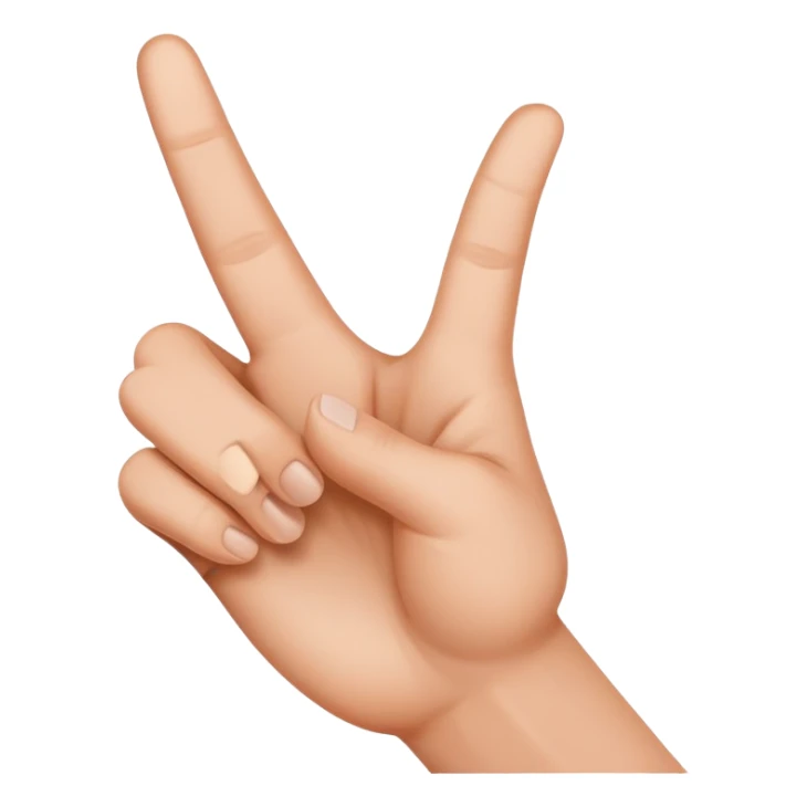 mão fazendo o L sticker