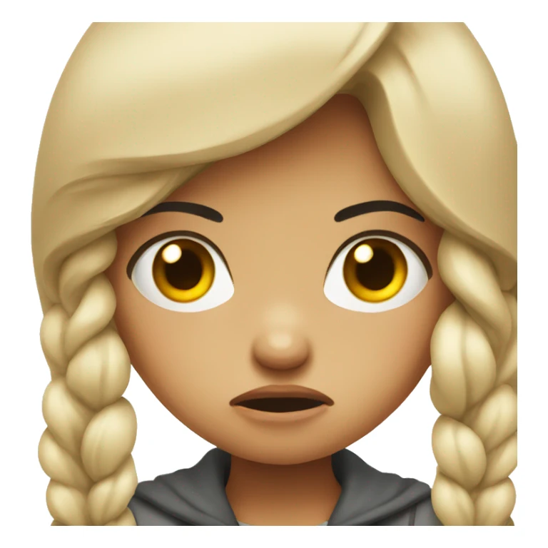 cute angry girl sticker