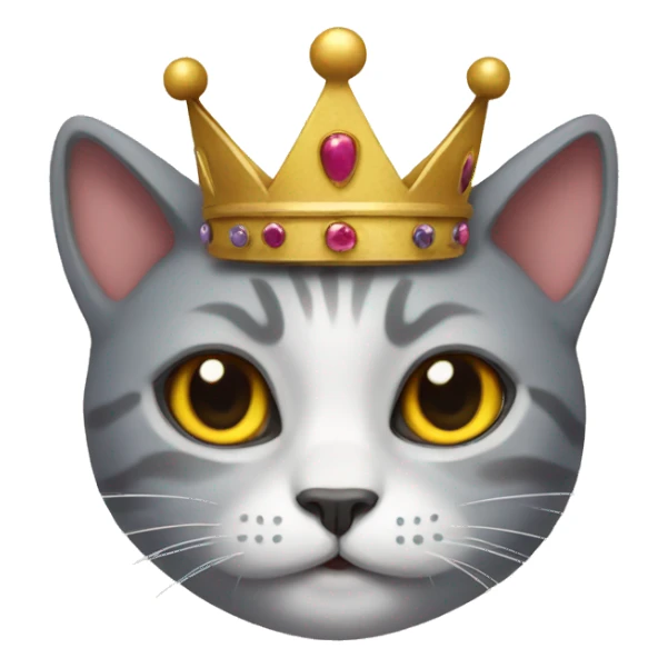 Cat with crown sticker