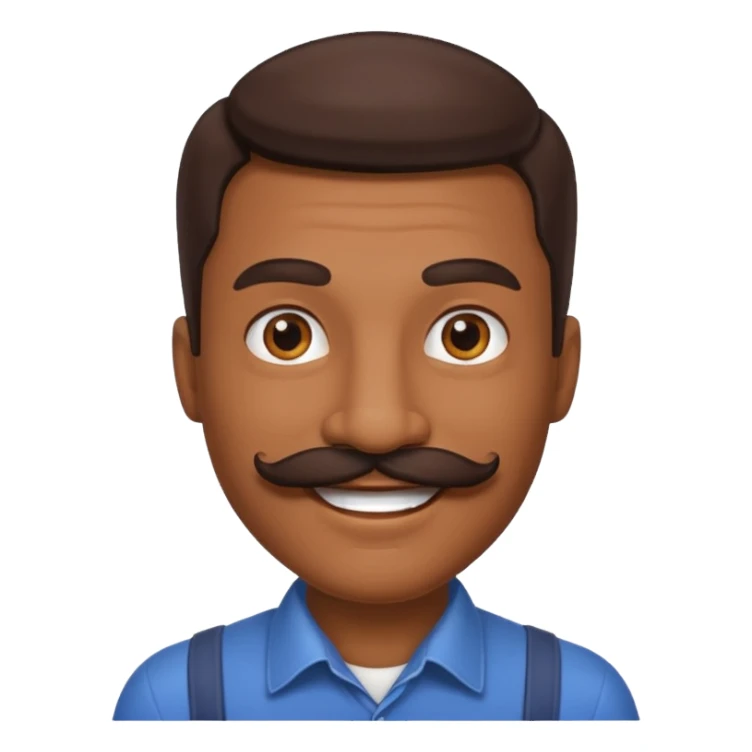 dad material man with mustache sticker