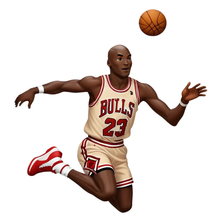 Michael Jordan flying through the air sticker