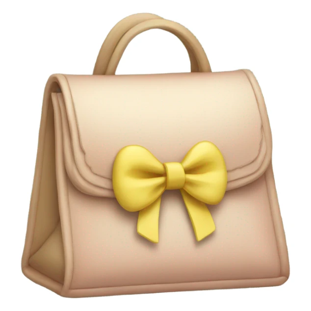 cute bag with bow badge sticker