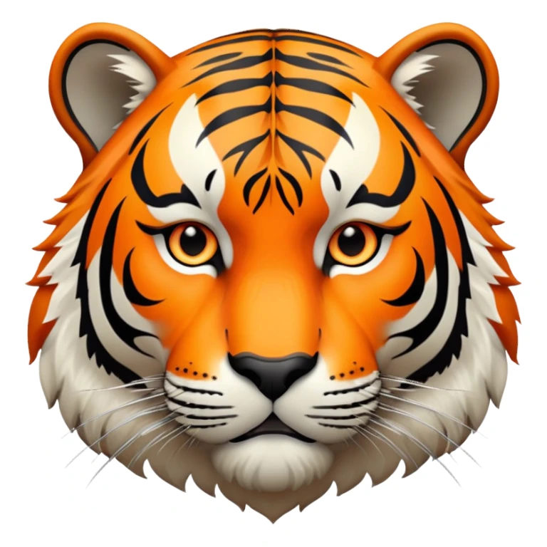 tiger face with orange and black stripes sticker