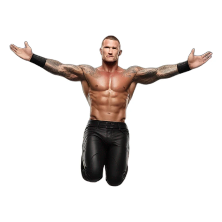 randy orton flying in the sky sticker