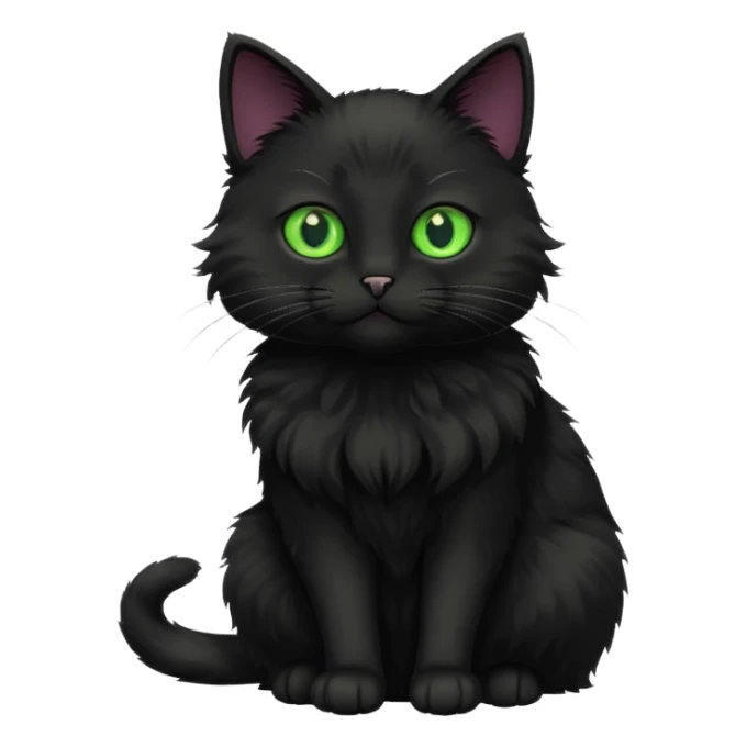 black cat sitting sticker