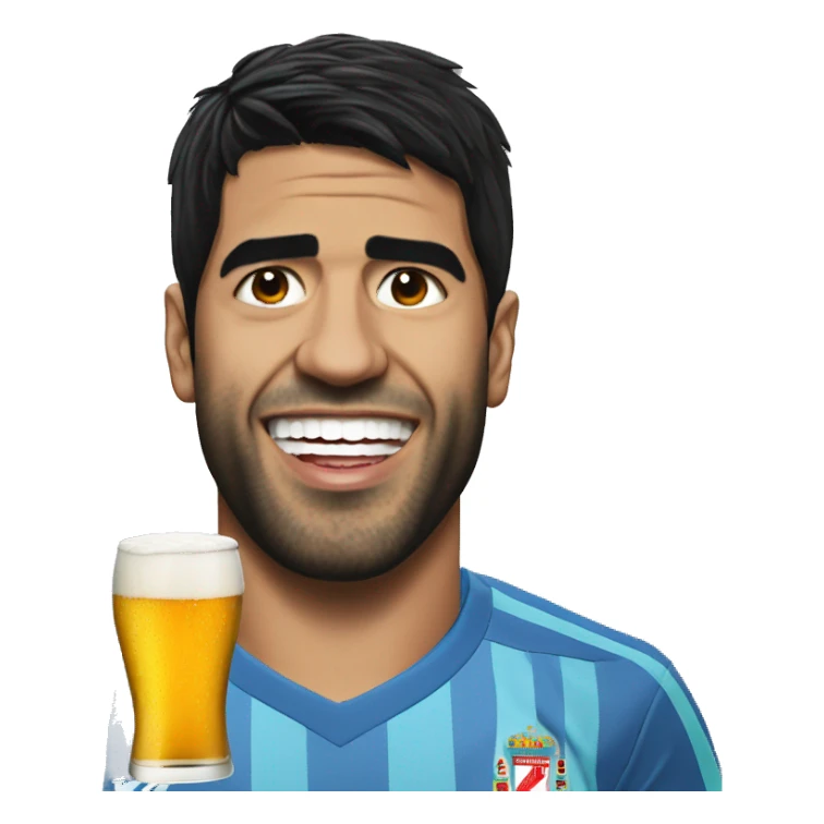 Luis Suárez drink beer sticker