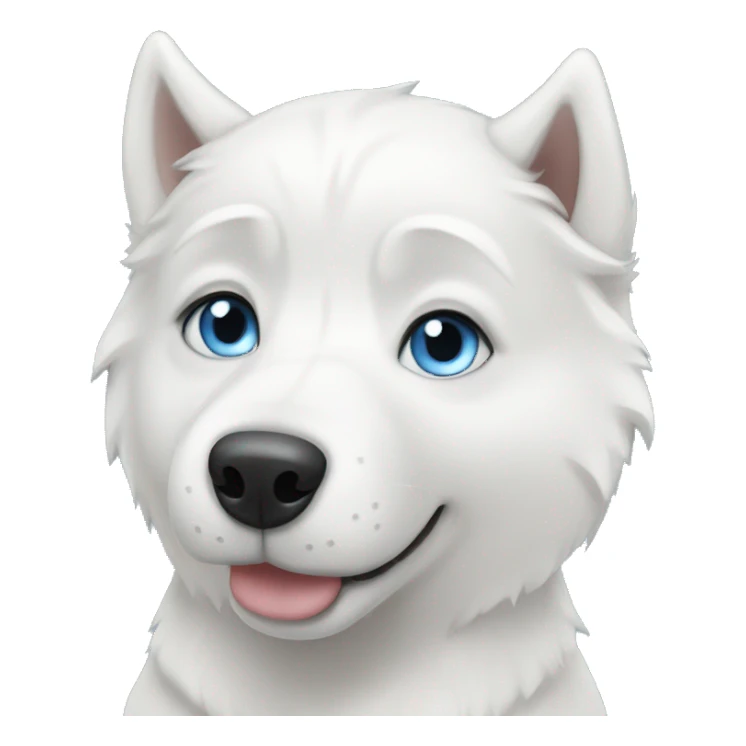 white husky with blue eyes sticker