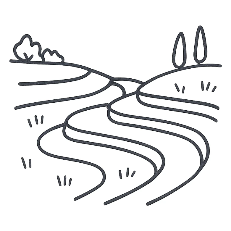 rice terraces sticker
