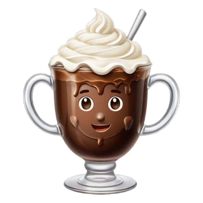 iced chocolate in fancy cup sticker