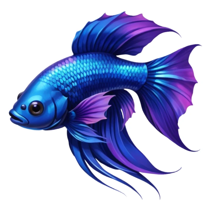 betta fish purplish blue pretty sticker