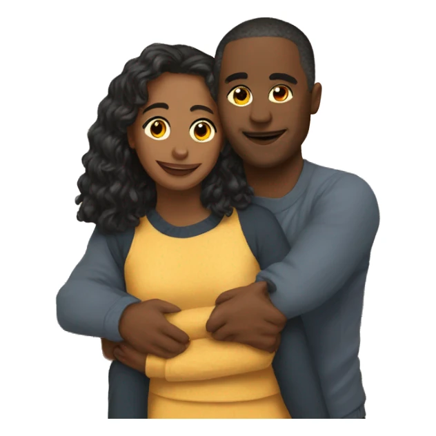 warm embrace indoors portrait sticker
