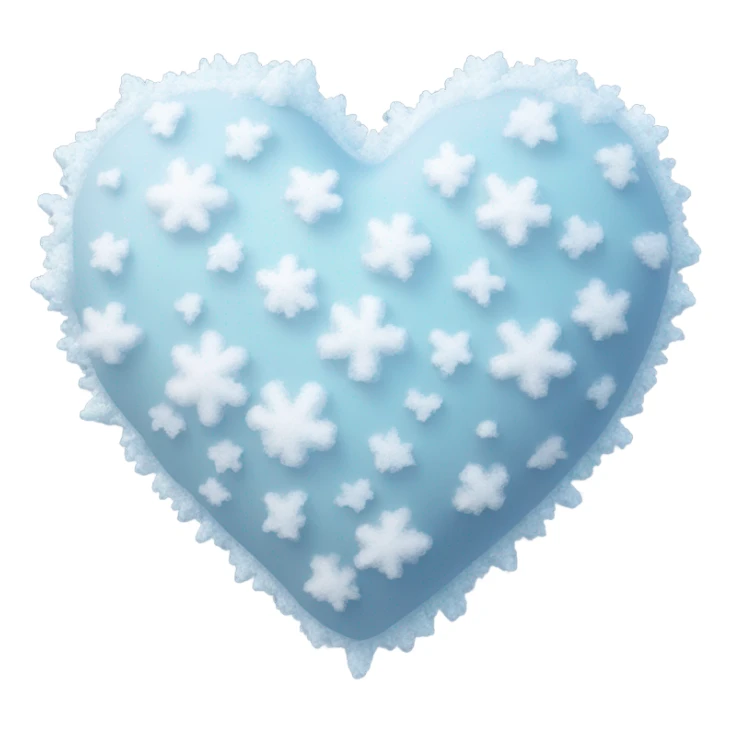 Snow heart sticker