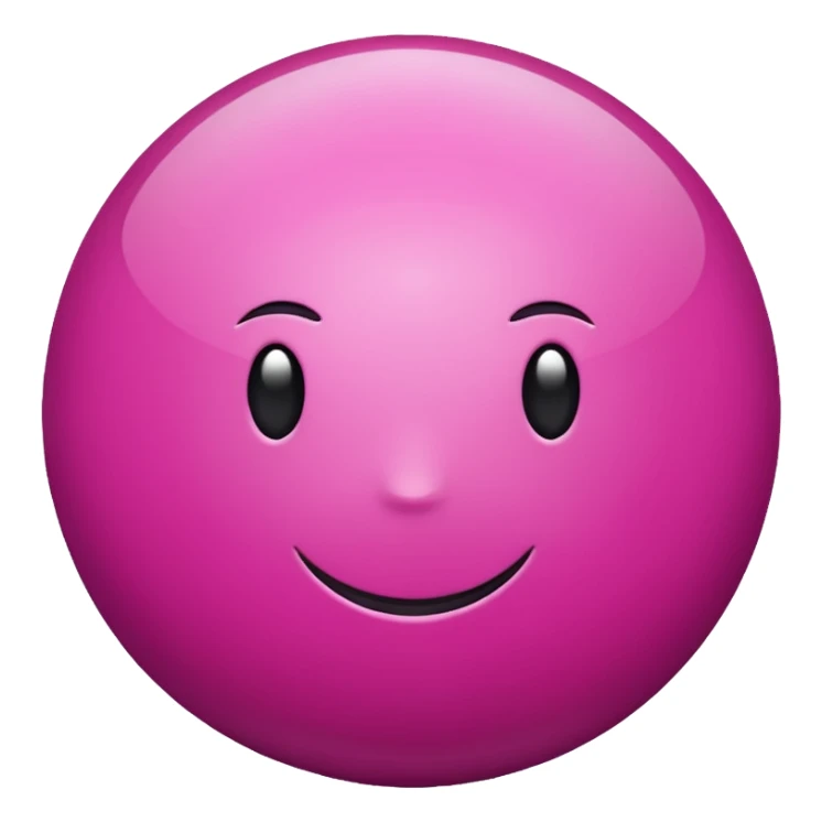 magenta color sphere. Negative : Emoji. sticker
