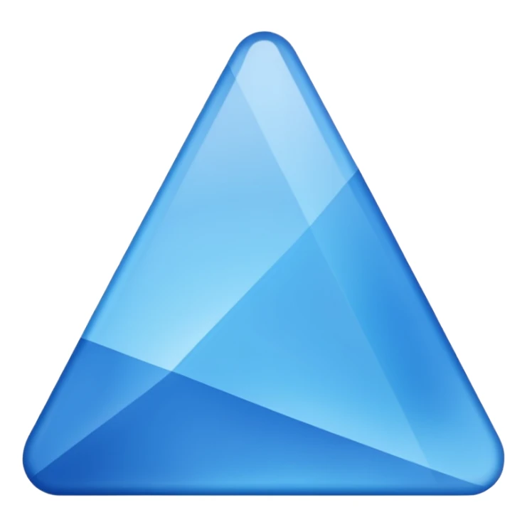 emoji for triangle blue color sticker