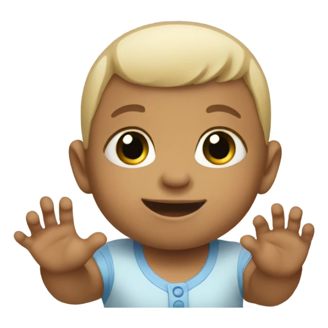 Baby waving sticker