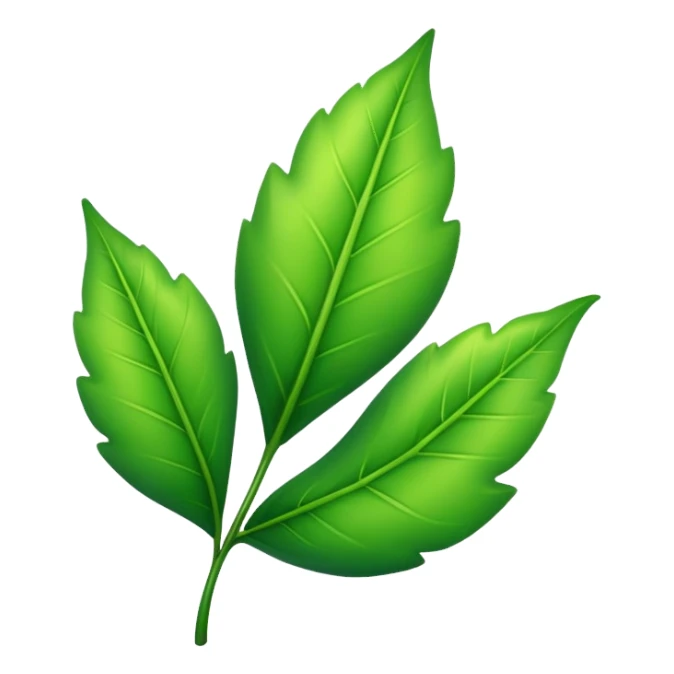 green leaf sticker