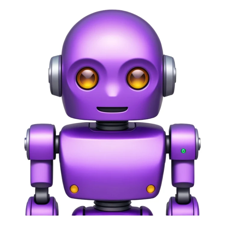 robot ịn purple sticker